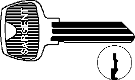 Sargent Original 6-Pin Key Blanks Nickel Silver
