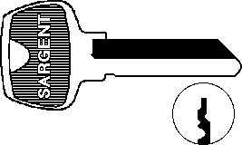 Sargent Original 6-Pin Key Blanks Nickel Silver LL