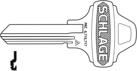 Schlage Everest Blank C234 Key - Standard Finish