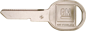 Strattec GRV57H S1098H B45 GM Logo Key Silver
