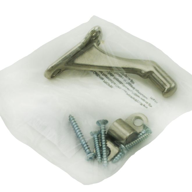 Ives 059A14 Aluminum Handrail Bracket Bright Nickel Finish Commercial Series