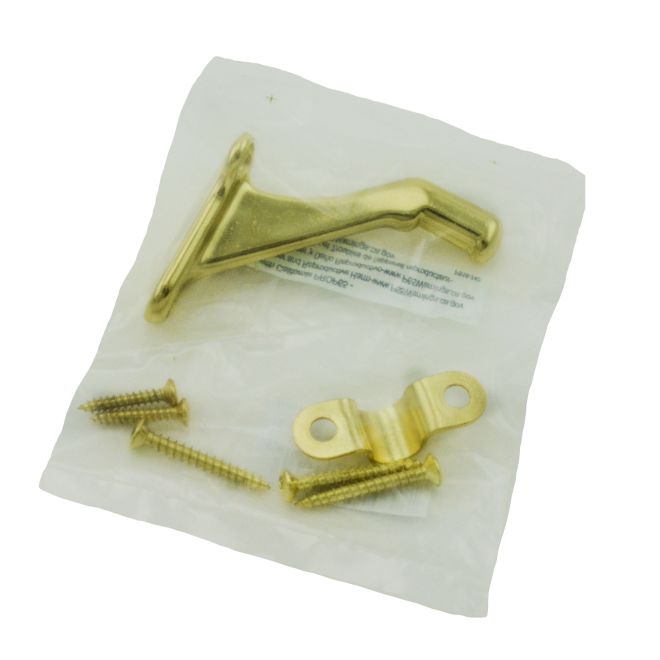 Ives 059A3 Aluminum Handrail Bracket Bright Brass Finish Commercial Series
