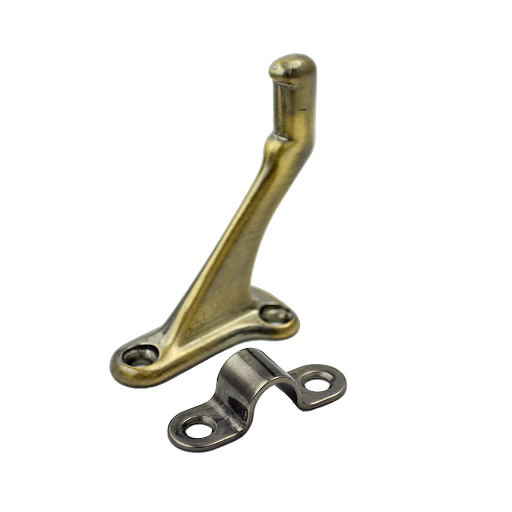 Ives 059A5 Aluminum Handrail Bracket Antique Brass Finish Commercial Series