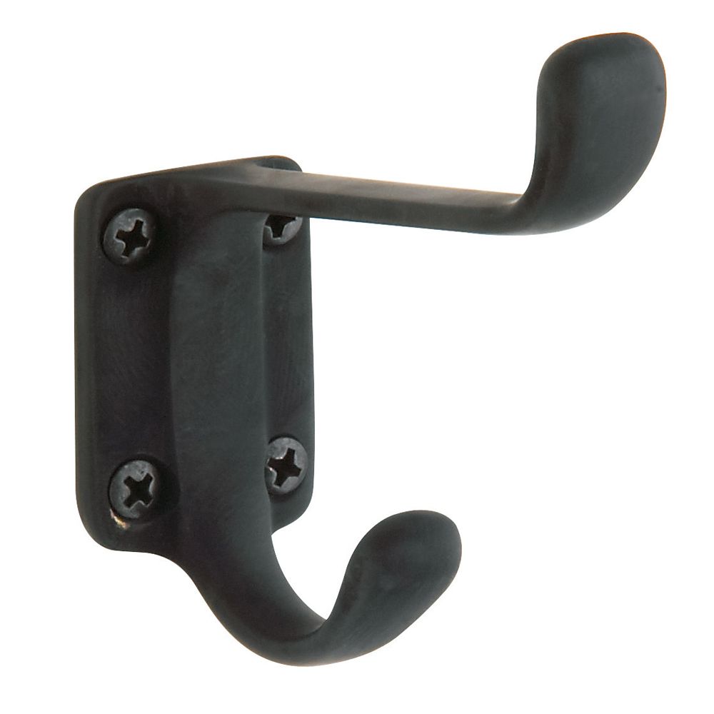 Baldwin 0781190 Estate Satin Black Wall-Mounted Costume Hook