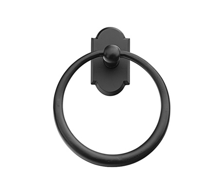 Emtek 23011FB Style 1 Towel Ring Flat Black Bronze Finish