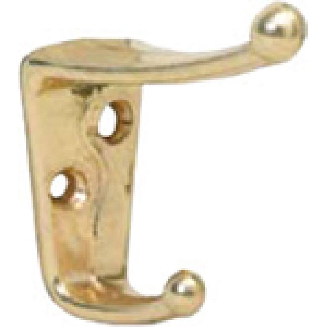 Ives 405A3 Commercial Grade Aluminum Coat Hook Bright Brass Finish