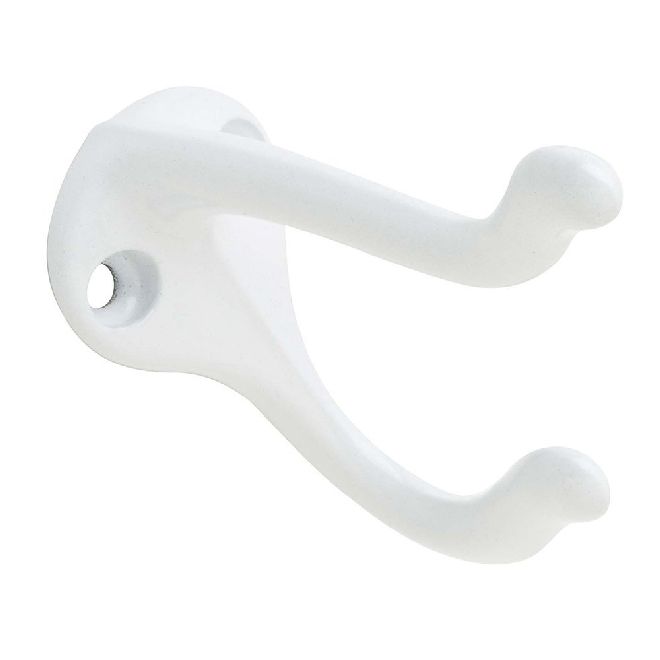 Ives 571AW Aluminum Coat and Hat Hook White Finish Commercial Series