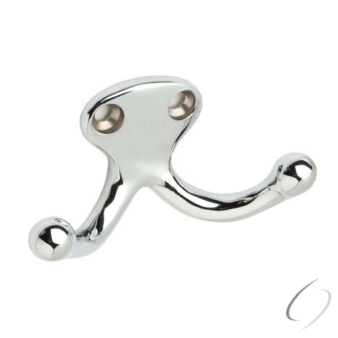 Ives 582B26 Solid Brass Double Wardrobe Hook Bright Chrome Finish