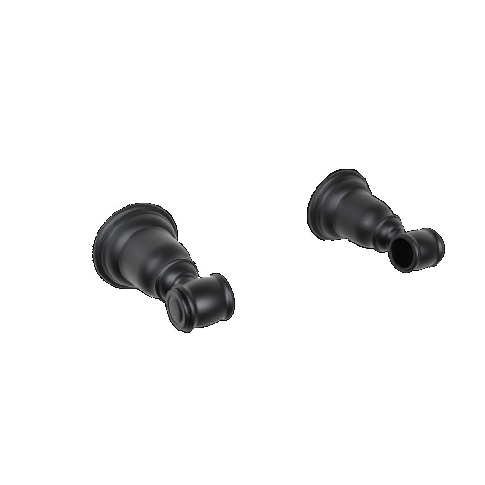 Pamex BC10BL13800 Charleston Collection Matte Black Towel Bar Posts