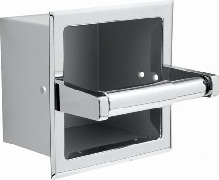 Pamex BC3CP44 Recessed Extra Paper Holder Bright Chrome Bathroom Hardware