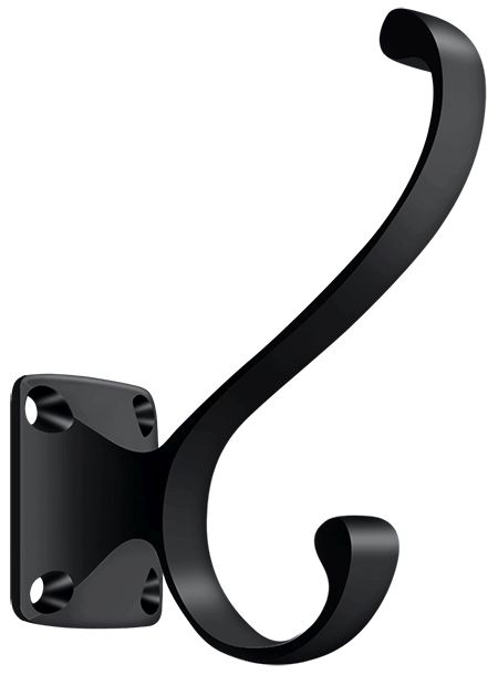 Deltana CAHH35U19 Heavy Duty Black Coat and Hat Hook