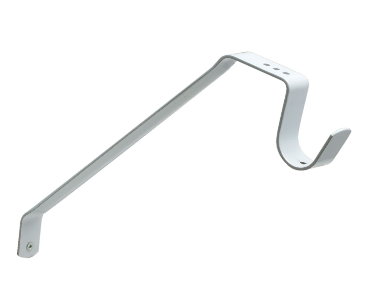 Pamex DD0631WC White Single Leaf Shelf and Rod Support Bracket