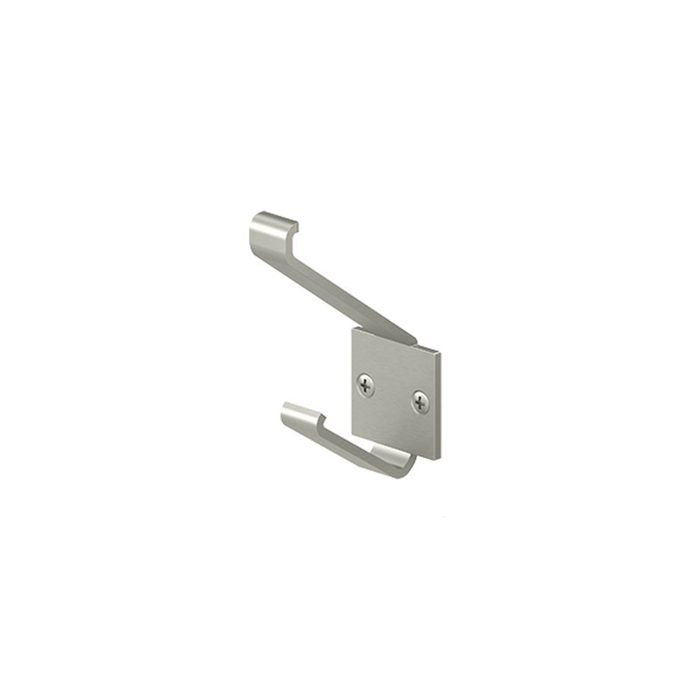 Deltana MH12U15 Double Modern Hook Satin Nickel