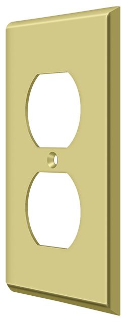 Deltana SWP4752U3 Double Outlet Bright Brass Switch Plate