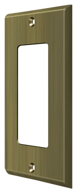Deltana SWP4754U5 Single Rocker Antique Brass Switch Plate