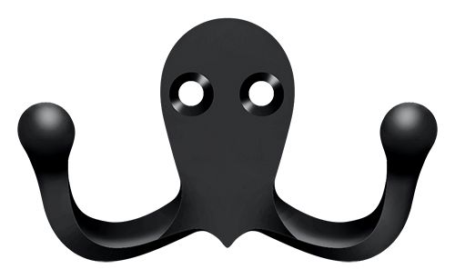 Deltana WDH15U19 Double Hook Black Finish