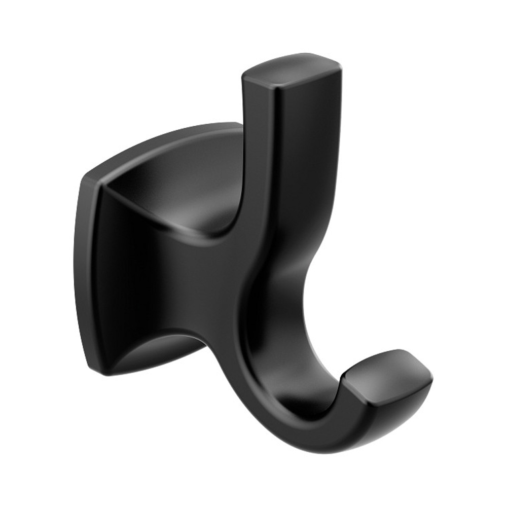 Moen YB5103BL Voss Double Robe Hook Matte Black
